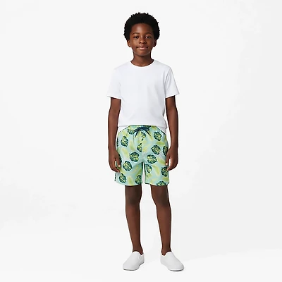 O'Rageous Boys' Palm Floral Printed Volley Lined Swim Shorts