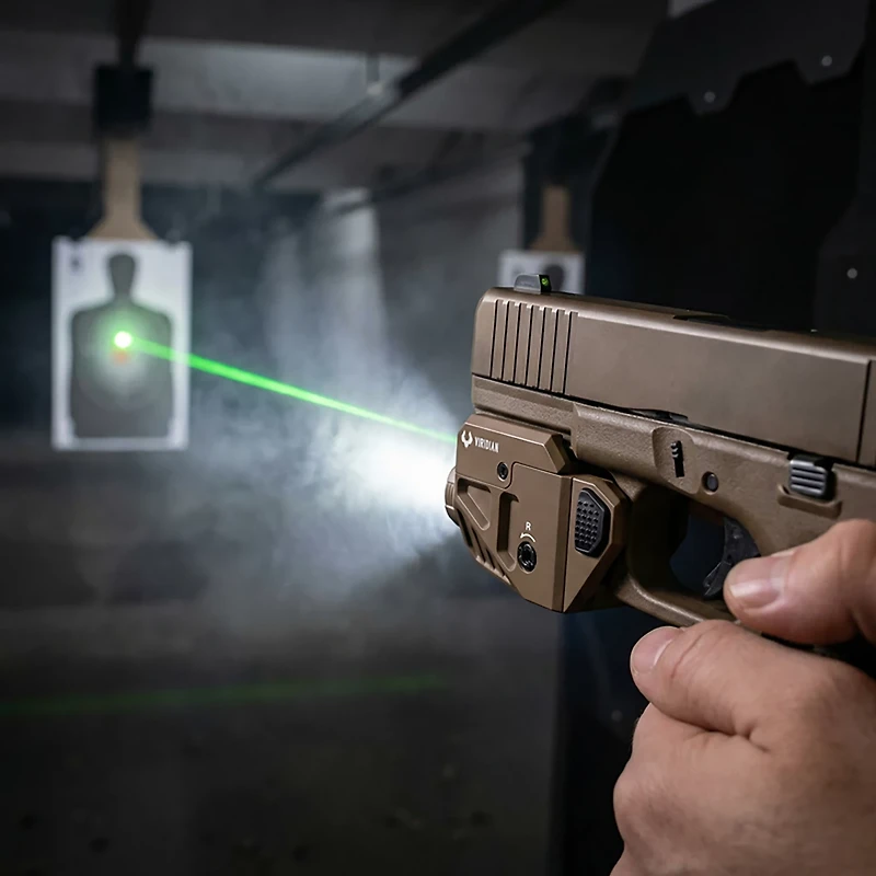 Viridian C5L Micro Universal Green Laser and 550 lm Light with Rechargeable Battery, INSTANT-ON, and SafeCharge Power Bank