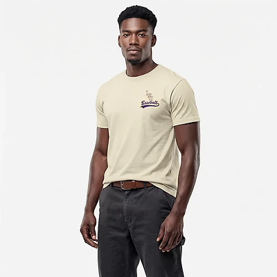 Image One Men's LSU Tigers Baseball Retro Vibe Comfort Color Short Sleeve T-shirt