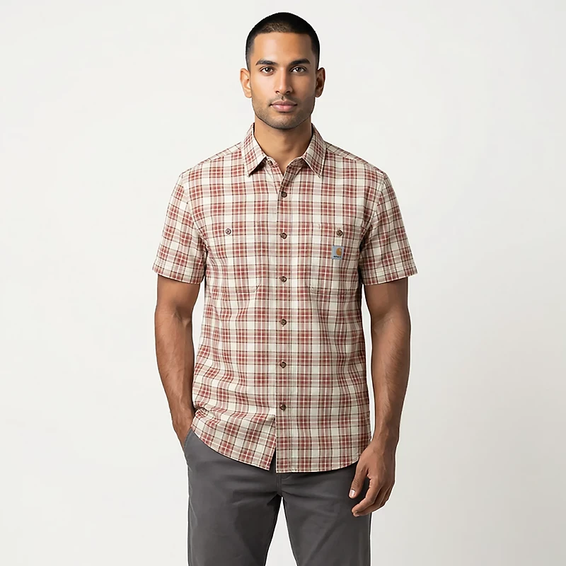 Carhartt Men's Bozeman Relaxed Short Sleeve Plaid Shirt