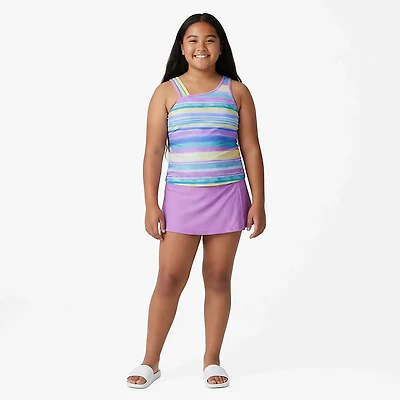 Gerry Girls' Brighton Beach Asymmetrical Tankini 3-Piece Skirt Set