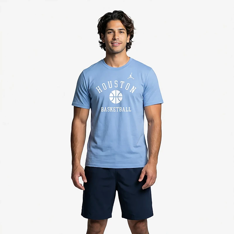 Jordan Men’s University of Houston Blue Out Basketball Dri-FIT Cotton T-shirt