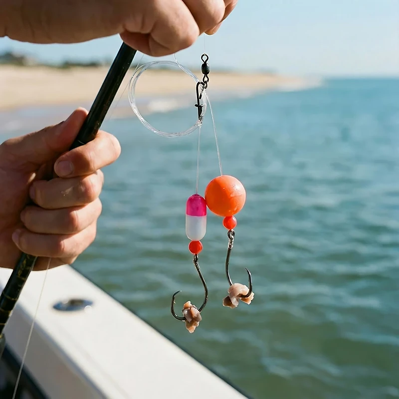 Lazer Sharp Pill Float Pompano Double Hook Rig