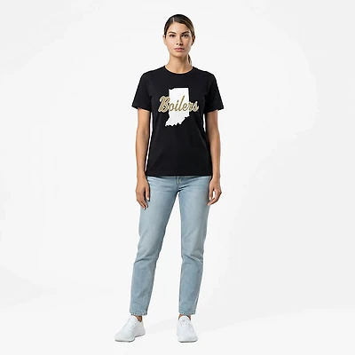 WILDCAT RETRO Women's Purdue State Script Meet and Greet T-shirt