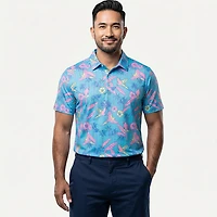 Chubbies Men's The Flock Party Performance Polo Shirt