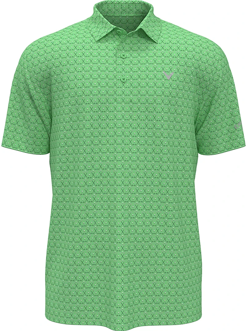 Callaway Boys' Argyle Allover Print Polo Shirt