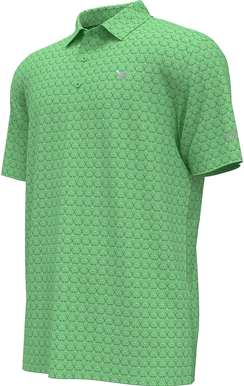 Callaway Boys' Argyle Allover Print Polo Shirt