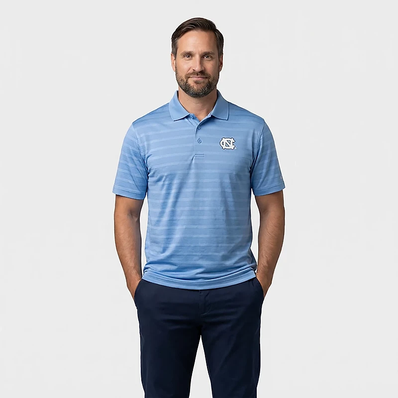 Champion Men's North Carolina Tar Heels Primary Logo Textured Solid Polo