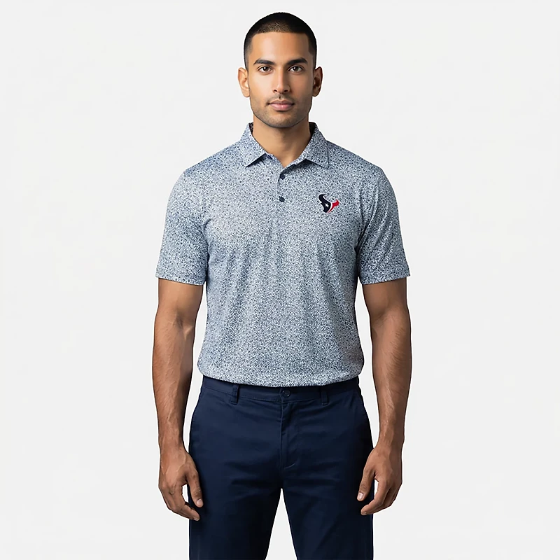 Antigua Men's Texans Field Ditsy Polo Shirt
