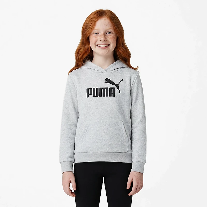 PUMA Girls’ Foundations Cotton Fleece PO Hoodie