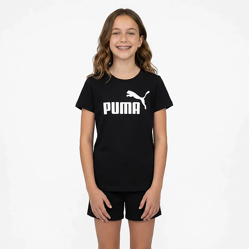 PUMA Girls’ Foundations No.1 Logo T-shirt