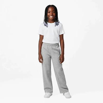 PUMA Girls’ Essentials Basics Spun Poly Fleece Wide Leg Pants
