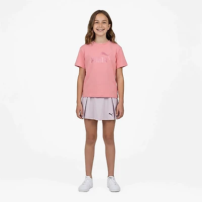 PUMA Girls’ Cotton Jersey T-shirt & Poly Spandex Skort Set