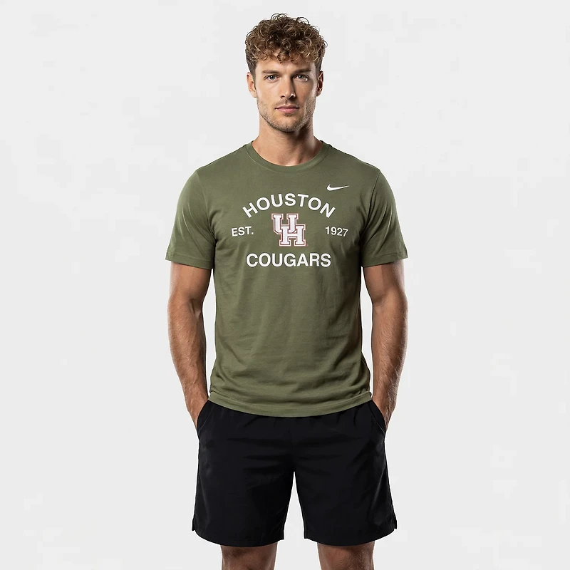 Nike Men's Houston Military Arch Over Primary Logo T-shirt