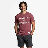 WILDCAT RETRO Men's University of South Carolina School Arch Over Vault Mascot Graphic T-shirt