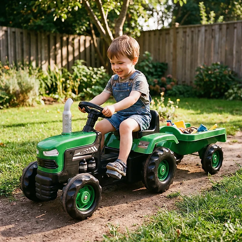 Dolu Pedal Operated Tractor with Trailer