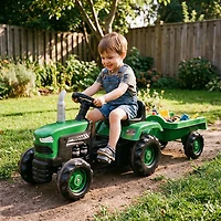 Dolu Pedal Operated Tractor with Trailer