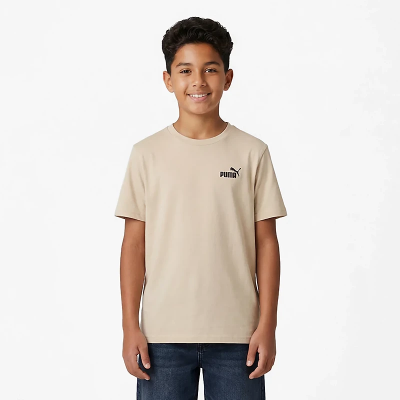 PUMA Boys’ PS Essentials Basics No 1 Logo T-shirt
