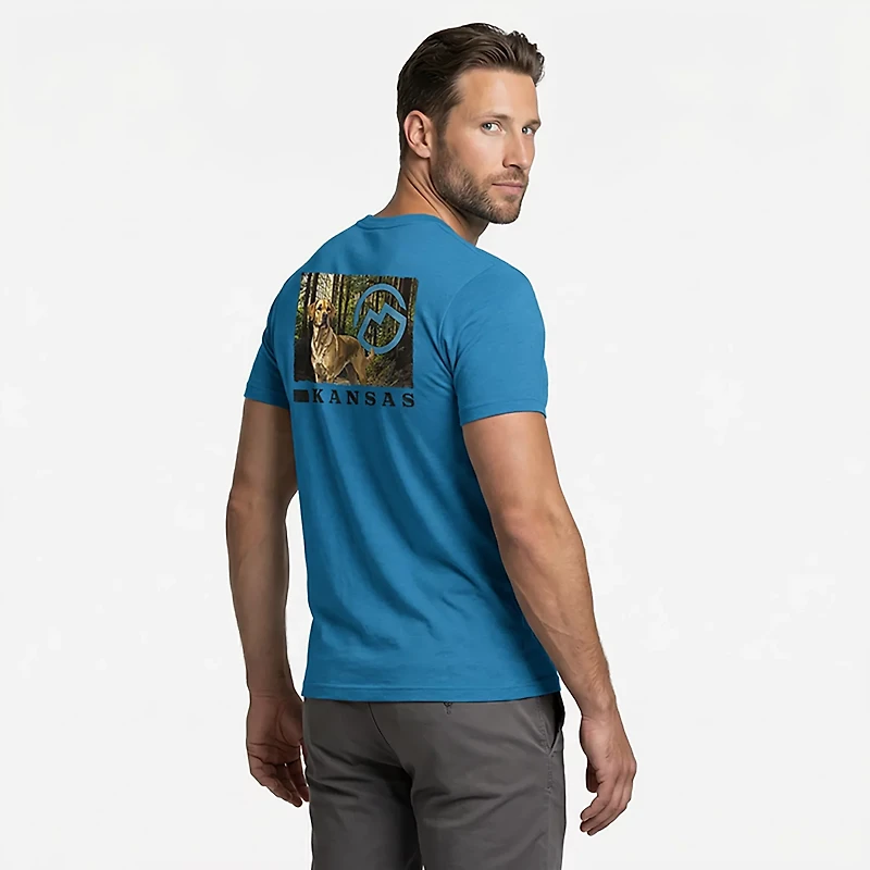 Magellan Outdoors Men's Kansas Dog Follow Me State Graphic T-shirt