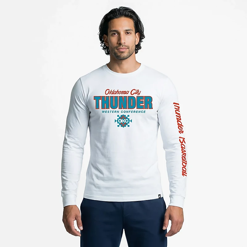 '47 Men's Oklahoma City Thunder Low Block Franklin Long Sleeve T-shirt