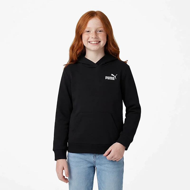 PUMA Girls’ Essential Basics Spun Poly Fleece PO Hoodie
