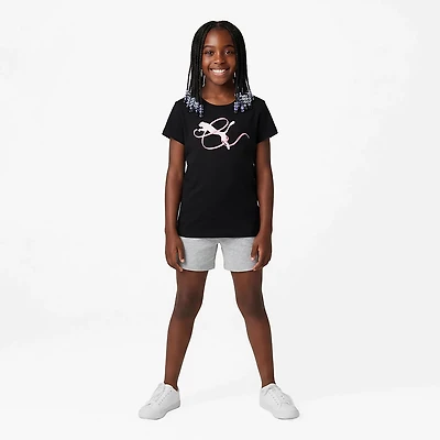 PUMA Girls’ Bow Society Pack Cotton/Spandex T-shirt