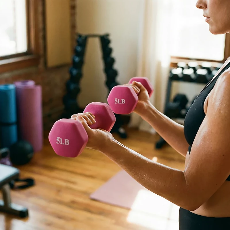Sunny Health & Fitness Neoprene 5 lb. Dumbbell Pair