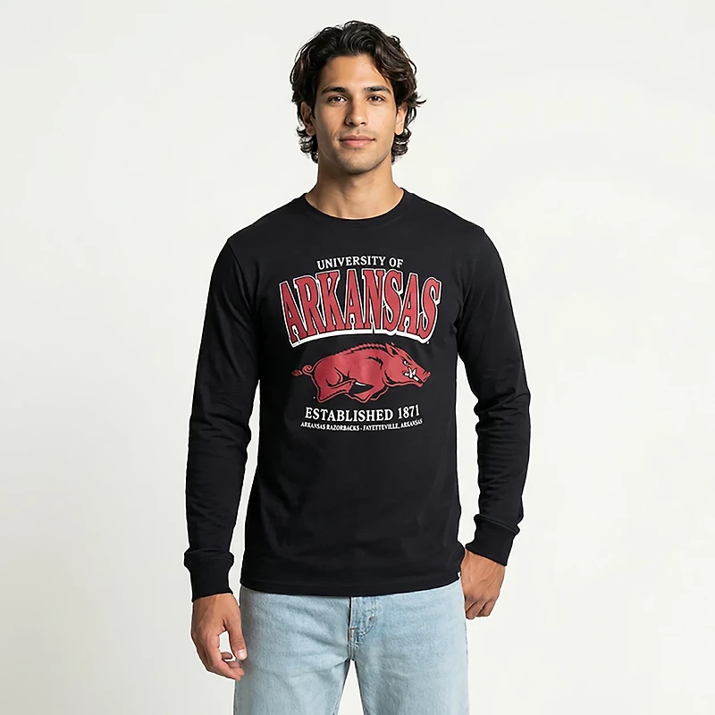 '47 Men's Arkansas Razorbacks Checkdown Franklin Long Sleeve T-shirt