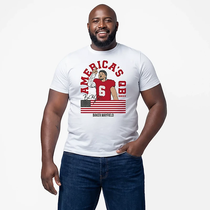 Breaking T Men's Tampa Bay Buccaneers Baker Mayfield America's QB T-shirt