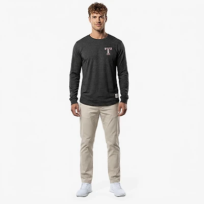Retro Brand Men's Texas A&M University School Football Slogan DS Long Sleeve Graphic T-shirt