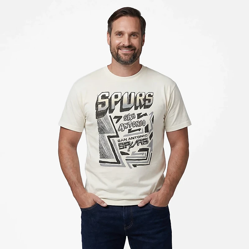 Mitchell & Ness Men's San Antonio Spurs Sidewalk Sketch Graphic T-shirt