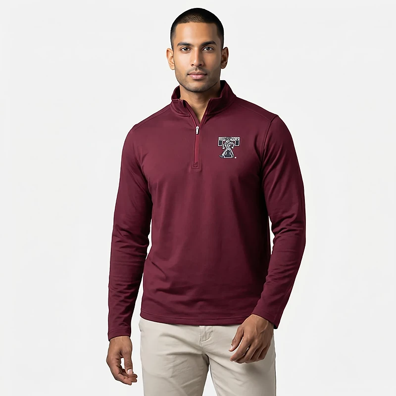 Cutter & Buck Men's Texas A&M Aggies Mascot Retro Epic Comfort 1/4-Zip Pullover