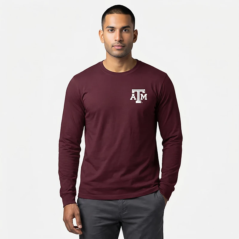The Victory Men's Texas A&M University Primary Logo 2 Hit Long Sleeve Graphic T-shirt