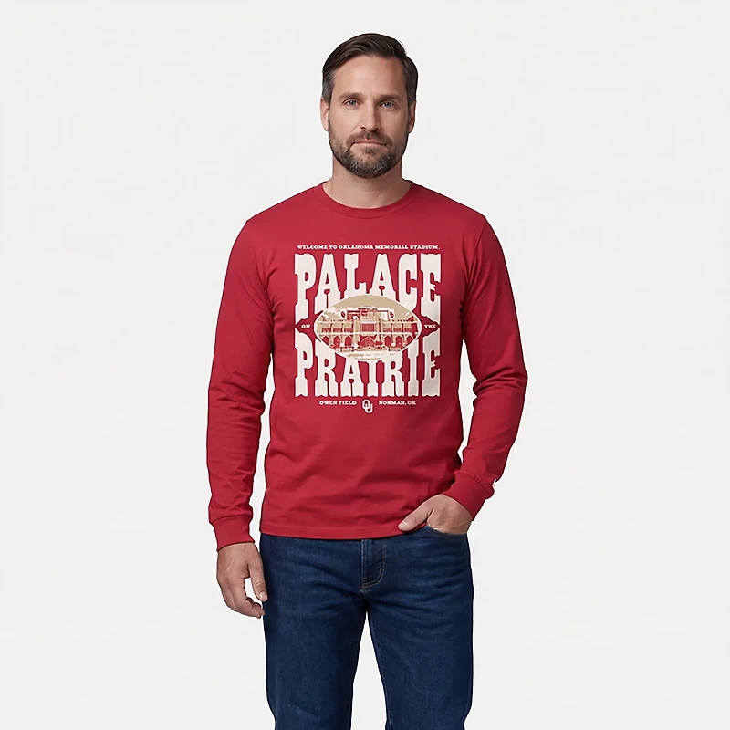 Homefield Men's Oklahoma Sooners Palace on the Prairie Long Sleeve T-shirt