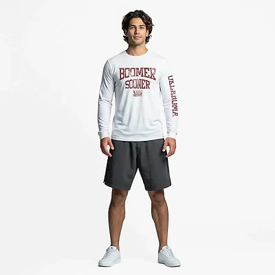The Victory Men’s University of Oklahoma Boomer Sooner Arch Sleeve 2 Hit Long T-shirt