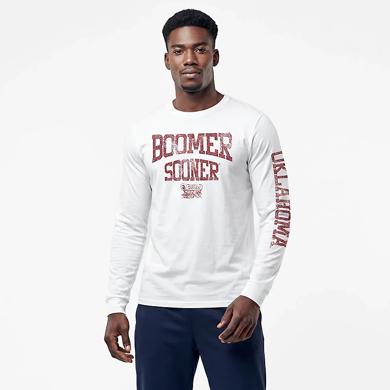 The Victory Men’s University of Oklahoma Boomer Sooner Arch Sleeve 2 Hit Long T-shirt