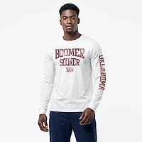 The Victory Men’s University of Oklahoma Boomer Sooner Arch Sleeve 2 Hit Long T-shirt