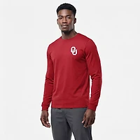 WILDCAT RETRO Men's Oklahoma Sooners Primary Logo Chest 2 Hit Long Sleeve T-shirt
