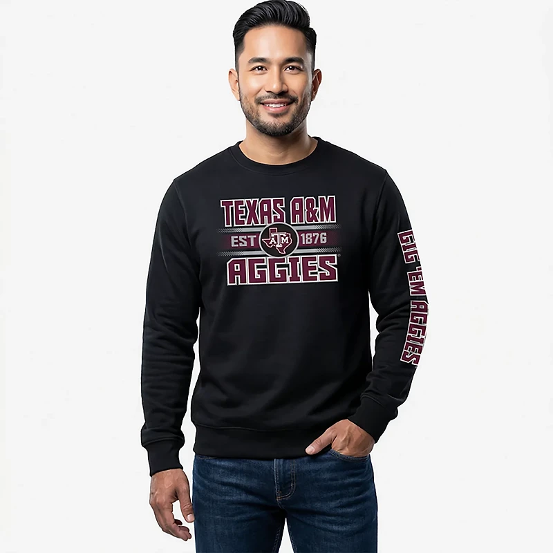 The Victory Men’s Texas A&M University School Bar Est 2-Hit Crew Sweatshirt