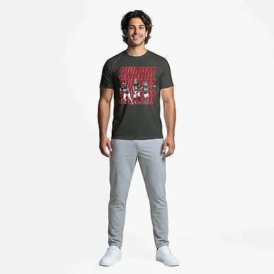 BreakingT Men's Houston Texans Will Anderson Jr, Azeez Al-Shaair, and Derek Stingley Jr Swarm Short Sleeve T-shirt