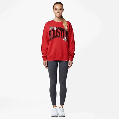 '47 Women's Houston Rockets Arched Icon Oversized Long Sleeve Crewneck Sweatshirt
