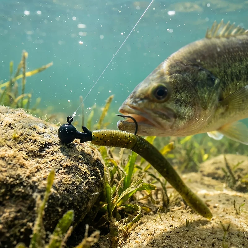 Big Bite Baits 1/4 oz Finesse Worm Jigheads 4-Pack