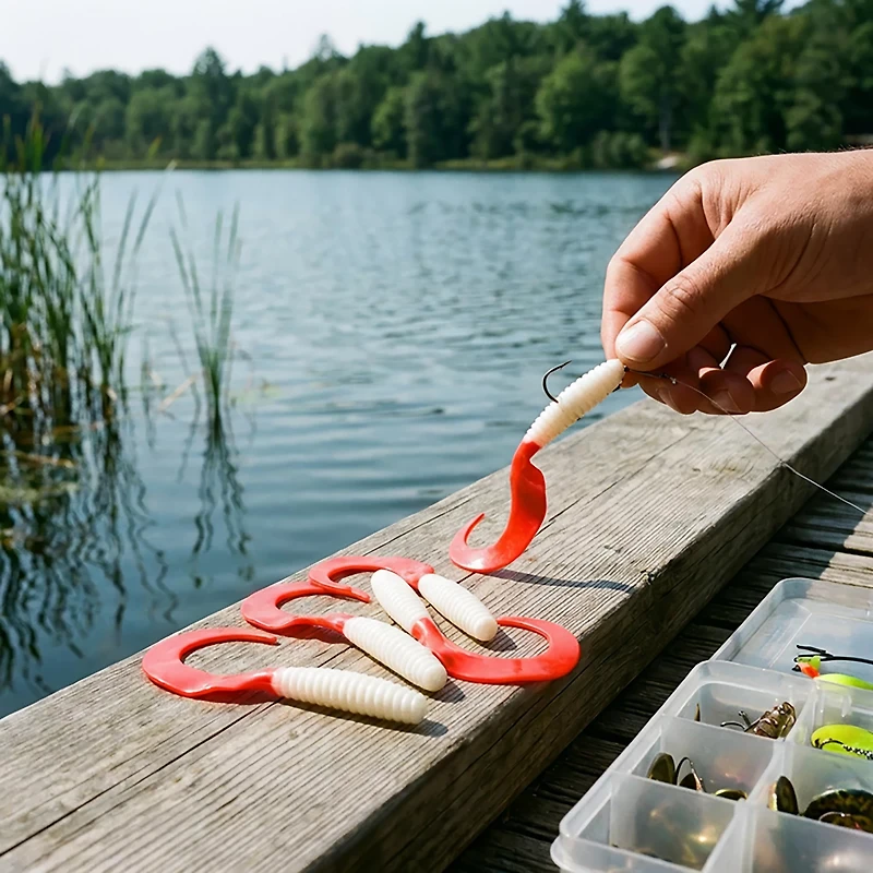 H&H Lure Giant Curl Tail Lures 5-Pack