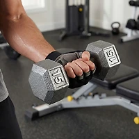 CAP Barbell 15 lb. Solid Hex Dumbbell - Single