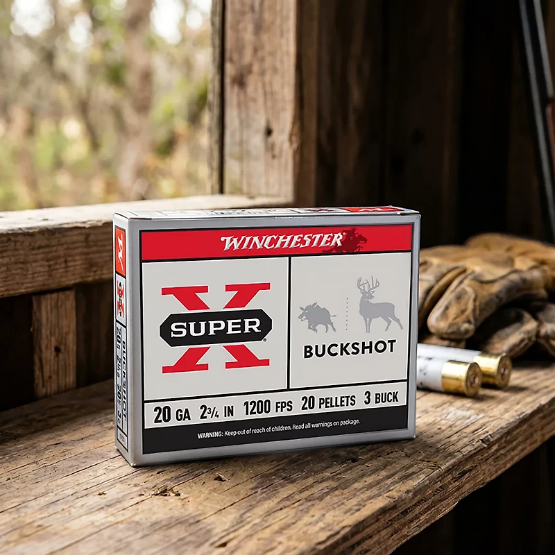 Winchester Super-X 20 Gauge Buckshot Load Shotshells - 5 Rounds