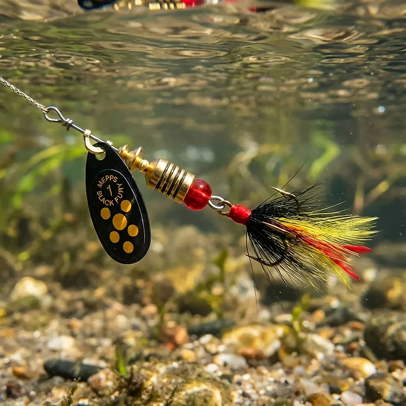 Mepps Black Fury 1/8 oz Dressed Treble In-Line Spinner