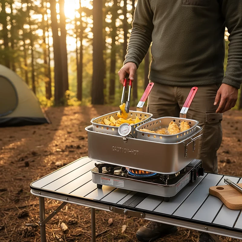 Outdoor Gourmet 15 qt. Pan with Dual Baskets