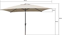 Mosaic 10 x 6.5 ft Rectangular Patio Umbrella
