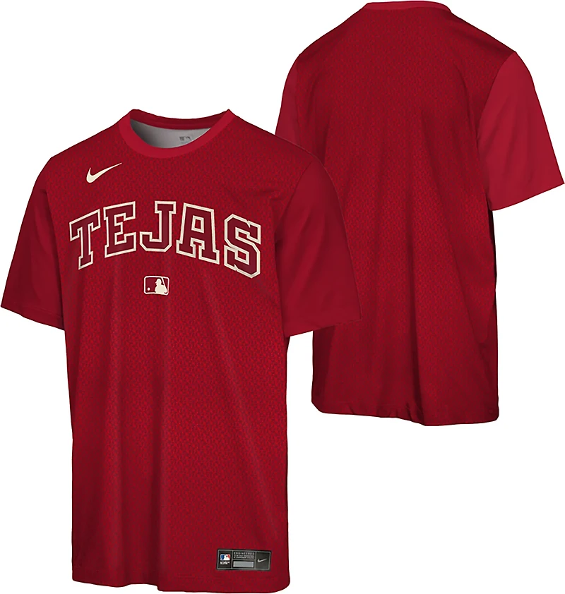 Nike Boys' Texas Rangers City Connect AC Sublimation Legend Graphic T-shirt