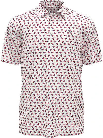 Callaway Boys' Multi-Flag Allover Print Polo Shirt